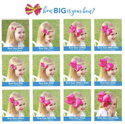 School Embroidered Grosgrain Bow - King